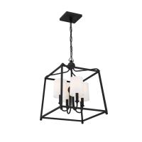 Four Light Chandelier by Crystorama - Sylvan Collection, Black Forged Finish - 2245-BF