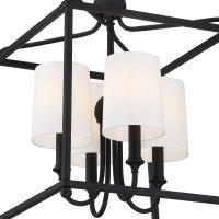 Four Light Chandelier by Crystorama - Sylvan Collection, Black Forged Finish - 2245-BF