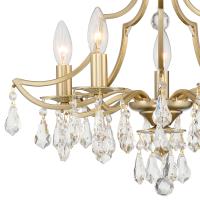 Five Light Semi Flush Mount by Crystorama - Cedar Collection, Vibrant Gold Finish - 5930-VG-CL-MWP