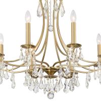 Eight Light Chandelier by Crystorama - Cedar Collection, Vibrant Gold Finish - 5938-VG-CL-MWP