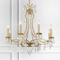 Eight Light Chandelier by Crystorama - Cedar Collection, Vibrant Gold Finish - 5938-VG-CL-MWP