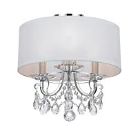 Three Light Semi Flush Mount by Crystorama - Othello Collection, Polished Chrome Finish - 6623-CH-CL-MWP_CEILING
