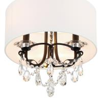 Three Light Mini Chandelier by Crystorama - Othello Collection, Matte Black Finish - 6623-MK-CL-MWP