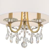 Three Light Semi Flush Mount by Crystorama - Othello Collection, Vibrant Gold Finish - 6623-VG-CL-MWP_CEILING