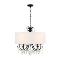 Five Light Chandelier by Crystorama - Othello Collection, Matte Black Finish - 6625-MK-CL-MWP