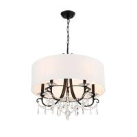 Five Light Chandelier by Crystorama - Othello Collection, Matte Black Finish - 6625-MK-CL-MWP