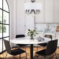 Five Light Chandelier by Crystorama - Othello Collection, Matte Black Finish - 6625-MK-CL-MWP