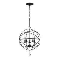 Five Light Mini Chandelier by Crystorama - Solaris Collection, Black Finish - 9224-BK