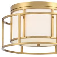 Two Light Flush Mount by Crystorama - Hulton Collection, Luxe Gold Finish - 9590-LG