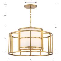 Five Light Chandelier by Crystorama - Hulton Collection, Luxe Gold Finish - 9595-LG