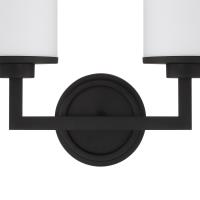 Two Light Wall Sconce by Crystorama - Bryant Collection, Black Forged Finish - BRY-8002-BF
