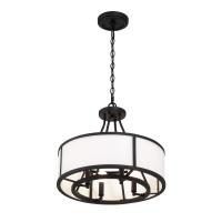 Four Light Chandelier by Crystorama - Bryant Collection, Black Forged Finish - BRY-8004-BF