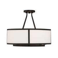 Four Light Semi Flush Mount by Crystorama - Bryant Collection, Black Forged Finish - BRY-8004-BF_CEILING