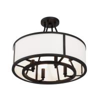 Four Light Semi Flush Mount by Crystorama - Bryant Collection, Black Forged Finish - BRY-8004-BF_CEILING