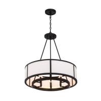 Six Light Chandelier by Crystorama - Bryant Collection, Black Forged Finish - BRY-8006-BF