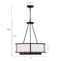 Six Light Chandelier by Crystorama - Bryant Collection, Black Forged Finish - BRY-8006-BF