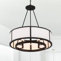 Six Light Chandelier by Crystorama - Bryant Collection, Black Forged Finish - BRY-8006-BF