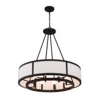 Eight Light Chandelier by Crystorama - Bryant Collection, Black Forged Finish - BRY-8008-BF