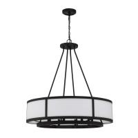 Eight Light Chandelier by Crystorama - Bryant Collection, Black Forged Finish - BRY-8008-BF