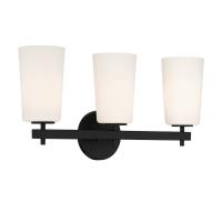 Three Light Wall Sconce by Crystorama - Colton Collection, Black Finish - COL-103-BK