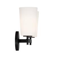 Three Light Wall Sconce by Crystorama - Colton Collection, Black Finish - COL-103-BK