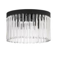 Four Light Flush Mount by Crystorama - Emory Collection, Black Forged Finish - EMO-5400-BF