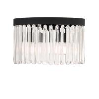 Four Light Flush Mount by Crystorama - Emory Collection, Black Forged Finish - EMO-5400-BF