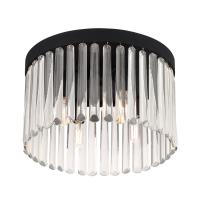 Four Light Flush Mount by Crystorama - Emory Collection, Black Forged Finish - EMO-5400-BF