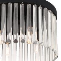 Four Light Flush Mount by Crystorama - Emory Collection, Black Forged Finish - EMO-5400-BF