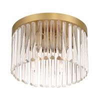 Four Light Flush Mount by Crystorama - Emory Collection, Modern Gold Finish - EMO-5400-MG