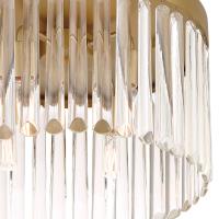 Four Light Flush Mount by Crystorama - Emory Collection, Modern Gold Finish - EMO-5400-MG