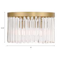 Four Light Flush Mount by Crystorama - Emory Collection, Modern Gold Finish - EMO-5400-MG