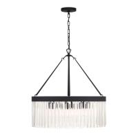 Eight Light Chandelier by Crystorama - Emory Collection, Black Forged Finish - EMO-5406-BF