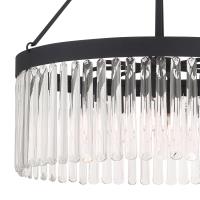 Eight Light Chandelier by Crystorama - Emory Collection, Black Forged Finish - EMO-5406-BF