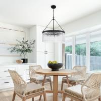 Eight Light Chandelier by Crystorama - Emory Collection, Black Forged Finish - EMO-5406-BF