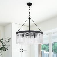 Eight Light Chandelier by Crystorama - Emory Collection, Black Forged Finish - EMO-5406-BF