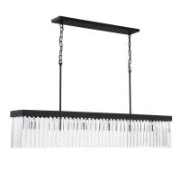 Six Light Chandelier by Crystorama - Emory Collection, Black Forged Finish - EMO-5407-BF