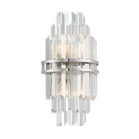 Two Light Wall Sconce by Crystorama - Hayes Collection, Polished Nickel Finish - HAY-1402-PN