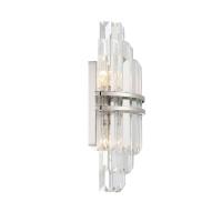 Two Light Wall Sconce by Crystorama - Hayes Collection, Polished Nickel Finish - HAY-1402-PN