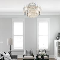 12 Light Chandelier by Crystorama - Hayes Collection, Polished Nickel Finish - HAY-1405-PN