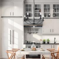 Five Light Chandelier by Crystorama - Mila Collection, Black Finish - MIL-8005-BK