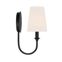 One Light Wall Sconce by Crystorama - Payton Collection, Black Forged Finish - PAY-921-BF
