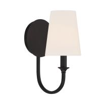 One Light Wall Sconce by Crystorama - Payton Collection, Black Forged Finish - PAY-921-BF