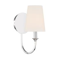 One Light Wall Sconce by Crystorama - Payton Collection, Polished Chrome Finish - PAY-921-CH