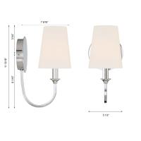 One Light Wall Sconce by Crystorama - Payton Collection, Polished Chrome Finish - PAY-921-CH