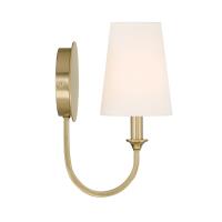 One Light Wall Sconce by Crystorama - Payton Collection, Vibrant Gold Finish - PAY-921-VG