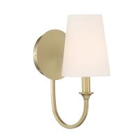 One Light Wall Sconce by Crystorama - Payton Collection, Vibrant Gold Finish - PAY-921-VG