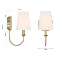 One Light Wall Sconce by Crystorama - Payton Collection, Vibrant Gold Finish - PAY-921-VG