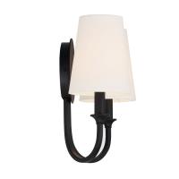 Two Light Wall Sconce by Crystorama - Payton Collection, Black Forged Finish - PAY-922-BF