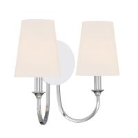 Two Light Wall Sconce by Crystorama - Payton Collection, Polished Chrome Finish - PAY-922-CH
